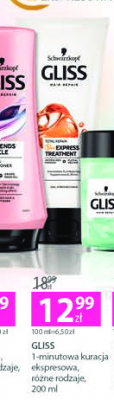 kuracja ekspresowa 1-minutowa Gliss hair repair Gliss kur promocja