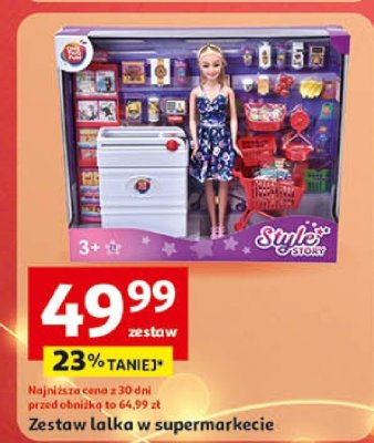 Zestaw lalka w supermarkecie promocja w Auchan