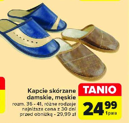 Kapcie skórzane męskie promocja