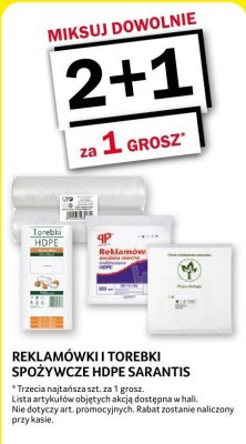Reklamówki i torebki spożywcze HDPE Sarantis promocja w Selgros