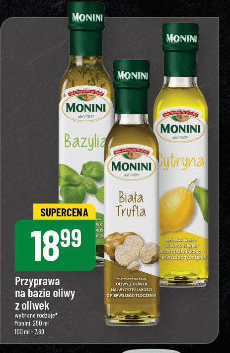 Oliwa z bazylią Monini flavoured promocja w POLOmarket