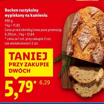 Bochenek rustykalny wypiekany na kamieniu promocja w Lidl