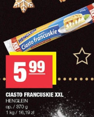 Ciasto francuskie XXL Henglen promocja w SPAR