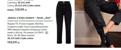 Jeansy o kroju modern - fason Ava  promocja w Tchibo