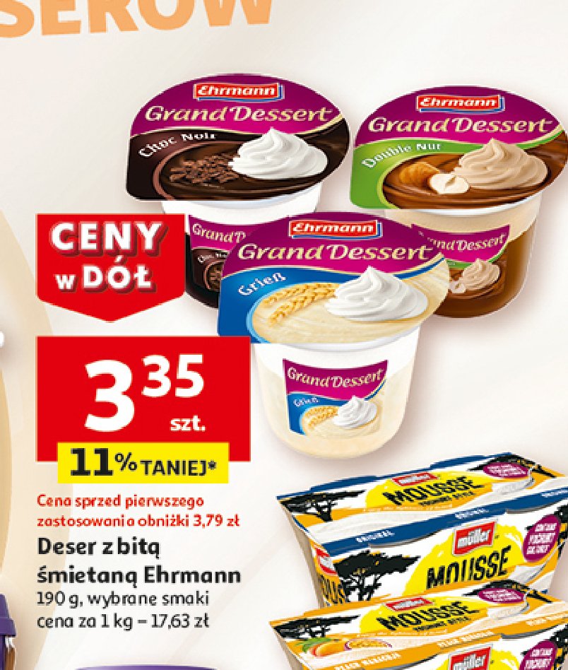 Deser choc noir Ehrmann grand dessert promocja w Auchan