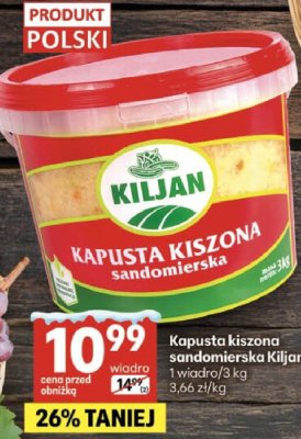 Kapusta kiszona sandomierska Kiljan promocja w Delikatesy Centrum