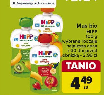 Mus owocowy mango-jabłko-brzoskwinia HIPP ORGANIC promocja