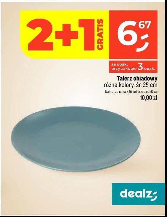 Talerz obiadowy 25 cm promocja