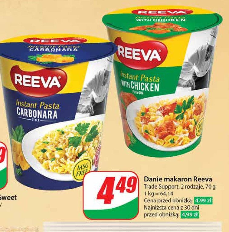 Makaron carbonara Reeva promocja