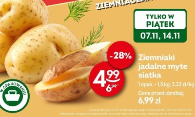 Ziemniaki jadalne myte siatka promocja w Żabka