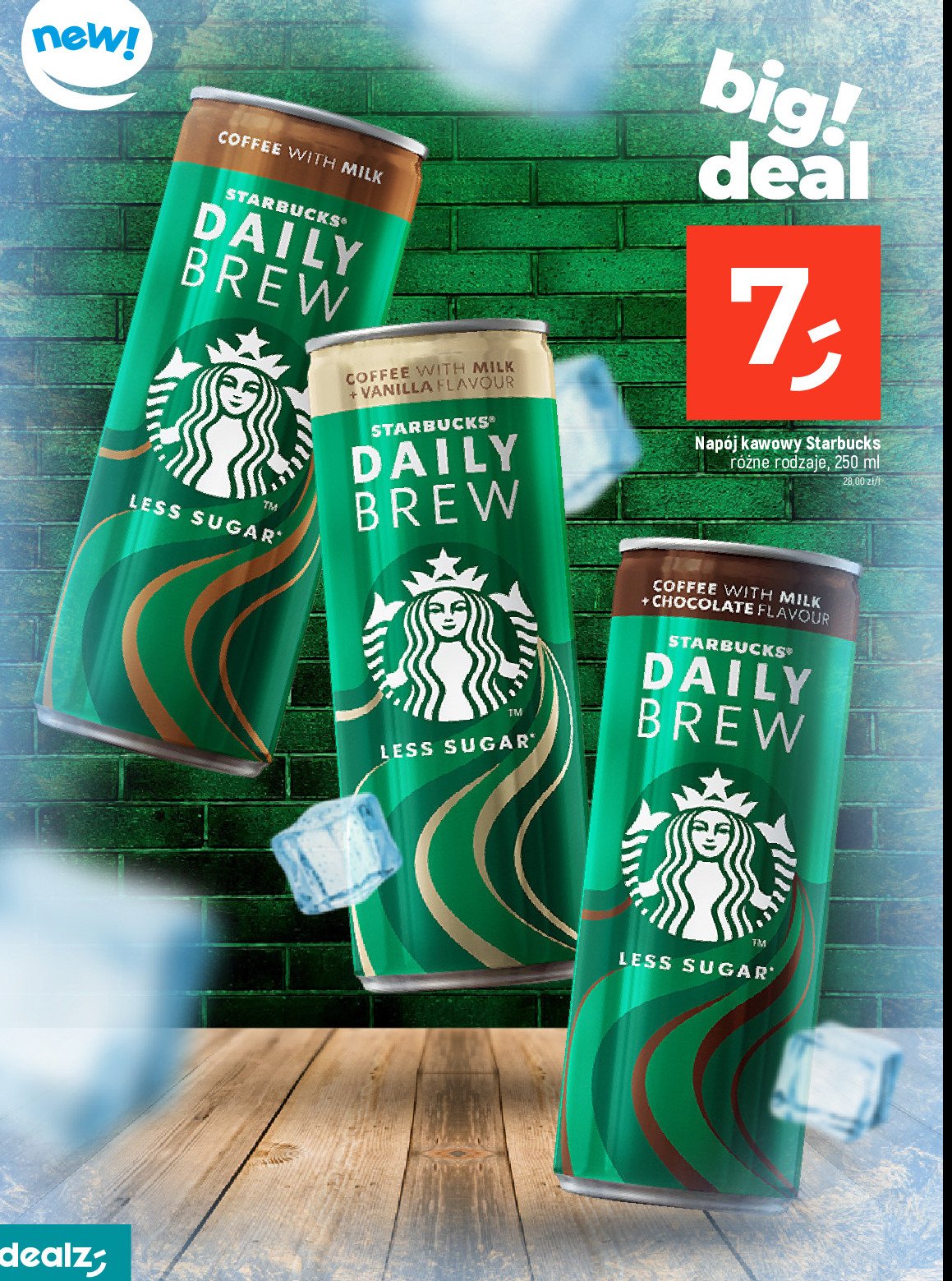 Napój kawowy wanilia Starbucks daily brew promocja w Dealz