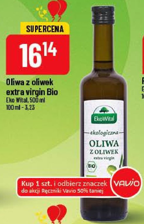 Olej z oliwek ekstra virgin bio Ekowital promocja