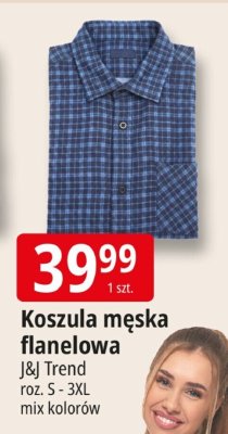Koszula męska flanelowa J&J Trend promocja w Leclerc
