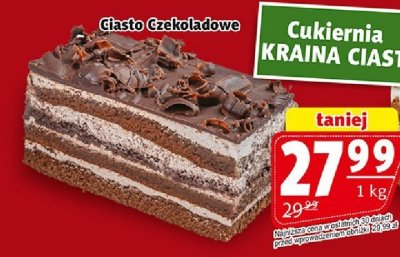 Ciasto czekoladowe/krówka/adwokat Cukiernia KRAJNA CIAST promocja w Prim Market