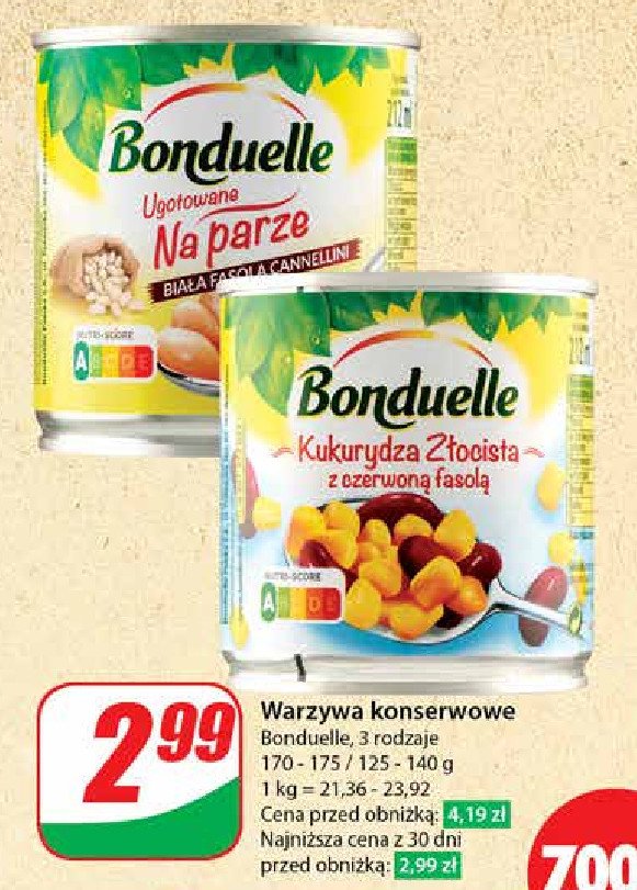 Fasola biała cannellini Bonduelle ugotowane na parze promocja