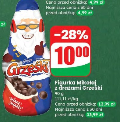 Figurka Mikołaj z drażami Grzeski promocja w Dino