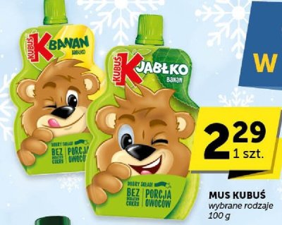 Mus Kubuś wybrane rodzaje 100 g promocja w Euro Sklep