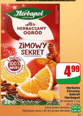 Herbata Zimowy Sekret Herbapol Herbaciany Ogród promocja w Dino