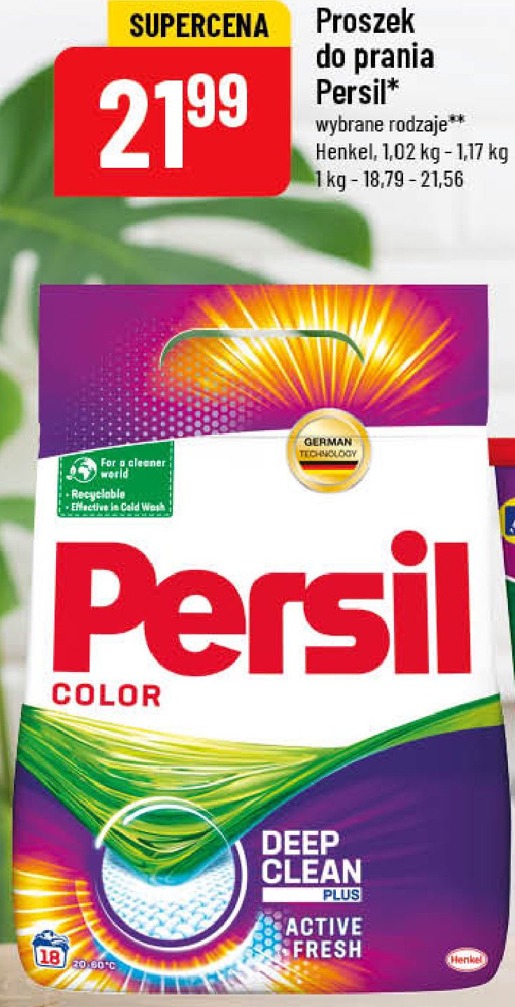 Proszek do prania kolorowego 18 prań Persil color promocja