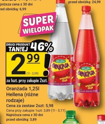 Oranżada 1,25l Hellena (różne rodzaje) promocja w Hitpol