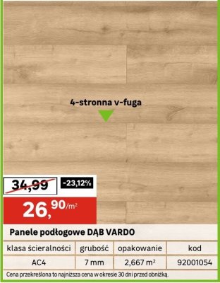 Panele podłogowe DĄB VARDO promocja w Leroy Merlin