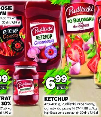 Ketchup do pizzy Pudliszki promocja