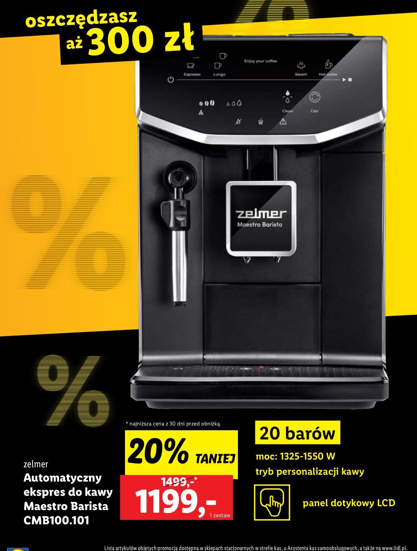 Ekspres maestro barista cmb100.101 Zelmer promocja w Lidl