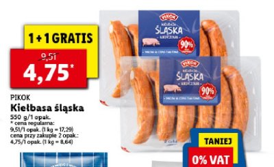 Kiełbasa śląska wieprzowa Pikok promocja
