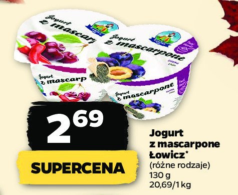 Jogurt mascarpone wiśnia-chilli Łowicz 1906 promocja
