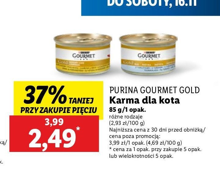 Karma dla kota Purina gourmet gold promocja