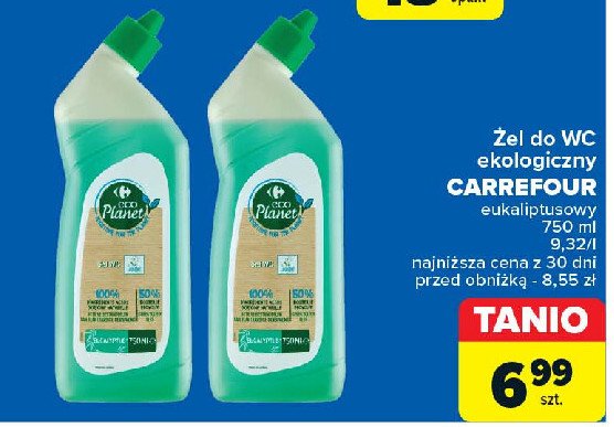 Żel do wc eukaliptus Carrefour eco planet promocja