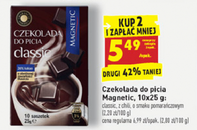 Czekolada do picia z chilli Magnetic promocja