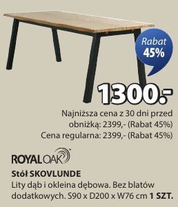 Stół SKOVLUNDE lity dąb promocja w Jysk