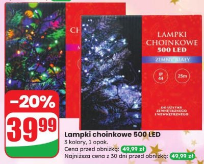 Lampki choinkowe 500 LED promocja w Dino