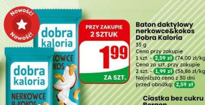 Baton daktylowy nerkowce&kokos  promocja w Dino