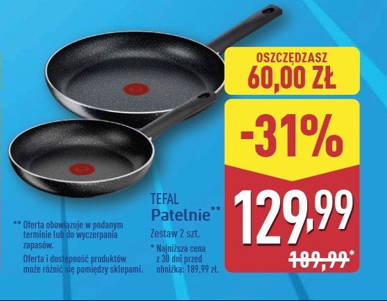 Zestaw 2 patelni Tefal promocja