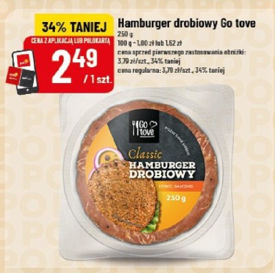 Hamburger drobiowy Go tove promocja w POLOmarket