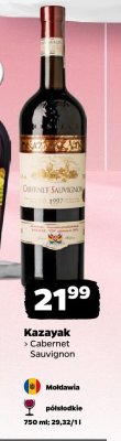 Wino Kazayak Cabernet Sauvignon półsłodkie czerwone promocja w Netto
