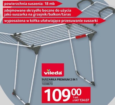 Suszarka Premium 2 in 1 Vileda promocja w Selgros