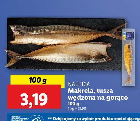 Makrela wędzona na gorąco Nautica schwartz promocja w Lidl