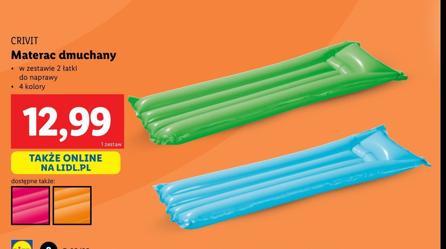 Materac dmuchany Crivit promocja w Lidl