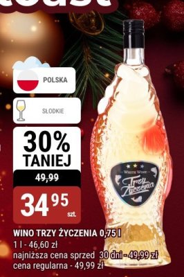 Wino Trzy Życzenia 0,75 l promocja w bi1