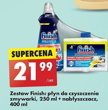 Zestaw nabłyszczacz + płyn do zmywarki lemon Finish do czyszczenia zmywarek promocja