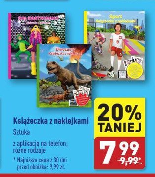 Książeczka z naklejkami dinozaury promocja