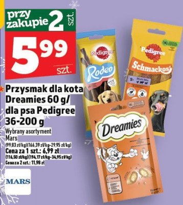 Przysmak dla kota Dreamies 60 g / dla psa Pedigree 36-200 g promocja w TOPAZ