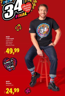 T-shirt męski WOŚP rozmiary: M-XL promocja w Lidl
