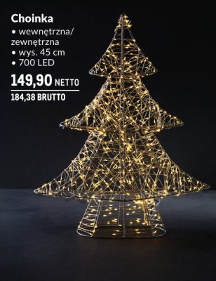 Dekoracja świąteczna Choinka wewnętrzna/zewnętrzna promocja w Makro