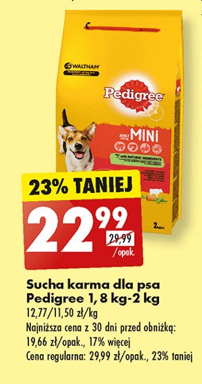 Karma dla psa mini adult z wo艂owin膮 Pedigree vital promocja