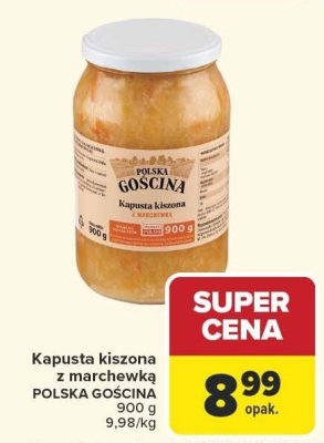 Kapusta kiszona z marchewką POLSKA GOSCINA promocja w Carrefour Market