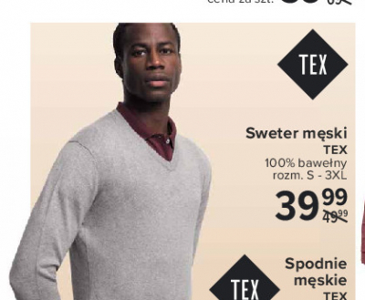 Sweter męski bawełna rozm. s-xxl Tex promocja